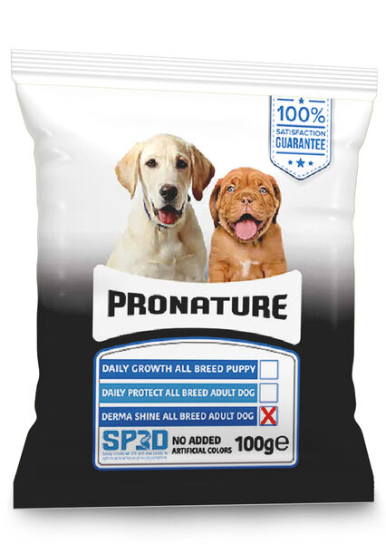 Pronature Orta ve Büyük Irk Yetişkin Kuru Köpek Maması (Derma Shine) - Somonlu ve Pirinçli - 100G