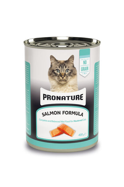 Pronature Tahılsız Kısırlaştırılmış Yaş Kedi Maması (Neutered) – Ezme Somon Balıklı - 400GR