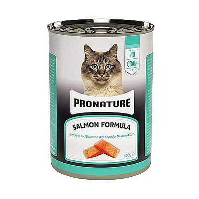 Pronature Tahılsız Kısırlaştırılmış Yaş Kedi Maması (Neutered) – Ezme Somon Balıklı - 400GR