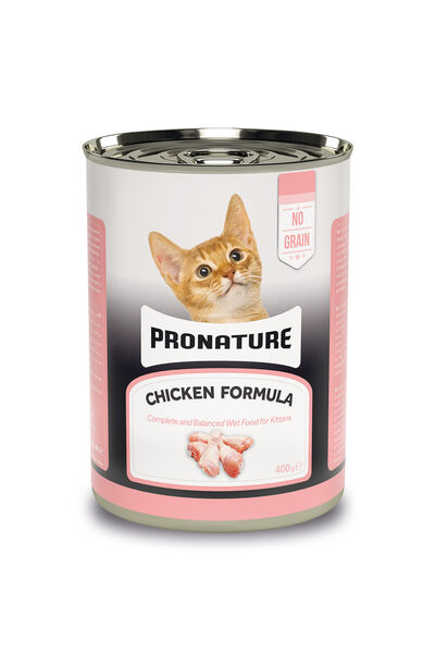 Pronature Tahılsız Yavru Yaş Kedi Maması (Kitten)- Ezme Tavuk Etli - 400GR