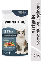 Pronature - Pronature Tahılsız Yetişkin Kuru Kedi Maması (Perfect Maintenance) - Somonlu Enginarlı - 1,5KG