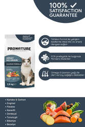 Pronature - Pronature Tahılsız Yetişkin Kuru Kedi Maması (Perfect Maintenance) - Somonlu Enginarlı - 1,5KG (1)