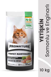 Pronature - Pronature Tahılsız Yetişkin Kuru Kedi Maması (Perfect Maintenance) - Somonlu ve Enginarlı – 10KG