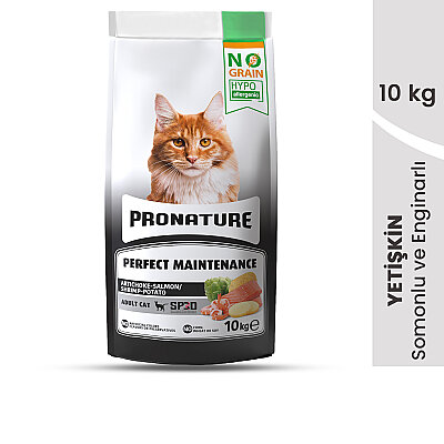 Pronature Tahılsız Yetişkin Kuru Kedi Maması (Perfect Maintenance) - Somonlu ve Enginarlı – 10KG (1)