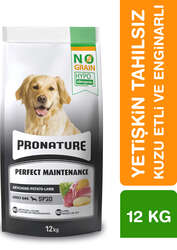 Pronature Tahılsız Yetişkin Kuru Köpek Maması (Perfect Maintenance) - Kuzu Etli Patatesli ve Enginarlı - 12KG - Thumbnail