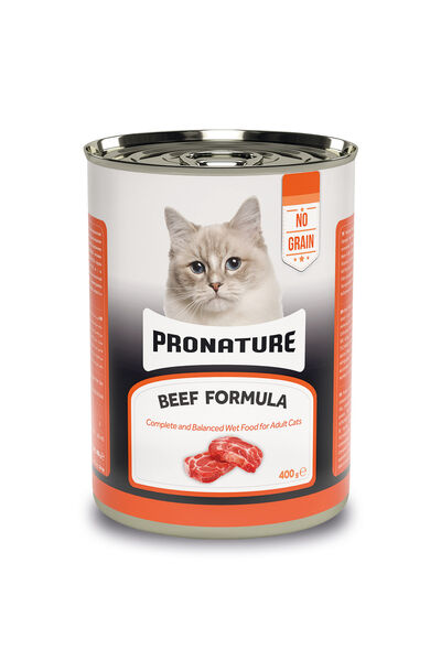 Pronature Tahılsız Yetişkin Yaş Kedi Maması (Adult) - Ezme Sığır Etli - 400GR