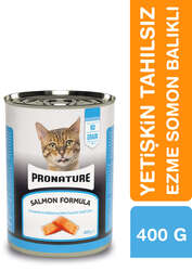 Pronature Tahılsız Yetişkin Yaş Kedi Maması (Adult) - Ezme Somon Balıklı - 400GR - Thumbnail