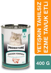 Pronature Tahılsız Yetişkin Yaş Kedi Maması (Adult) - Ezme Tavuk Etli - 400GR - Thumbnail