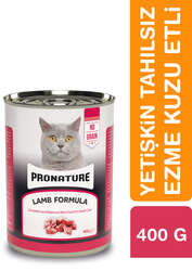 Pronature Tahılsız Yetişkin Yaş Kedi Maması (Adult) – Ezme Kuzu Etli - 400GR - Thumbnail