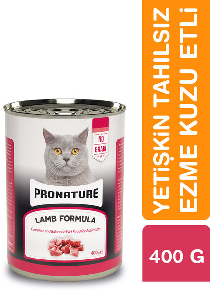 Pronature Tahılsız Yetişkin Yaş Kedi Maması (Adult) – Ezme Kuzu Etli - 400GR