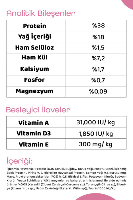 Pronature Yavru Kuru Kedi Maması (Daily Growth) - Tavuk Etli ve Pirinçli - 10KG - 4