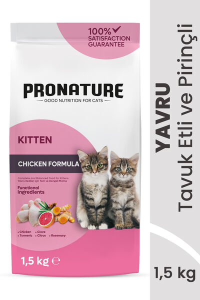 Pronature Yavru Kuru Kedi Maması (Daily Growth) - Tavuk Etli ve Pirinçli - 1,5KG