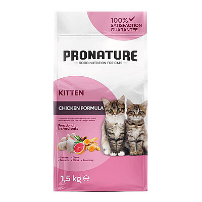 Pronature - Pronature Yavru Kuru Kedi Maması (Daily Growth) - Tavuk Etli ve Pirinçli - 1,5KG
