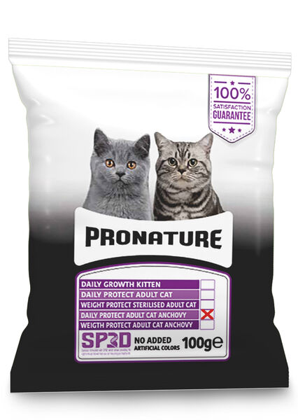 Pronature Yetişkin Kuru Kedi Maması (Daily Protect) - Hamsili ve Pirinçli - 100GR