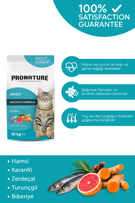 Pronature Yetişkin Kuru Kedi Maması (Daily Protect) - Hamsili ve Pirinçli - 10KG