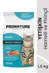 Pronature - Pronature Yetişkin Kuru Kedi Maması (Daily Protect) - Hamsili ve Pirinçli - 1,5KG