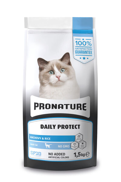 Pronature Yetişkin Kuru Kedi Maması (Daily Protect) - Hamsili ve Pirinçli - 1,5KG