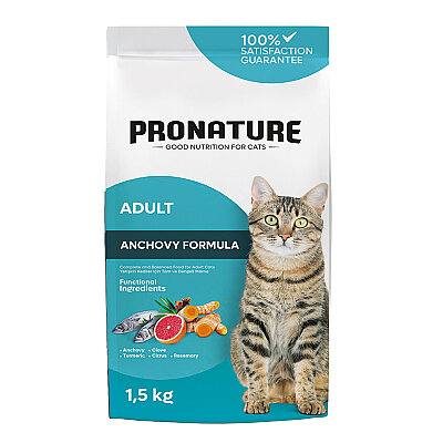 Pronature - Pronature Yetişkin Kuru Kedi Maması (Daily Protect) - Hamsili ve Pirinçli - 1,5KG