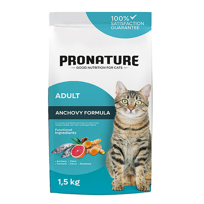 Pronature Yetişkin Kuru Kedi Maması (Daily Protect) - Hamsili ve Pirinçli - 1,5KG - 1