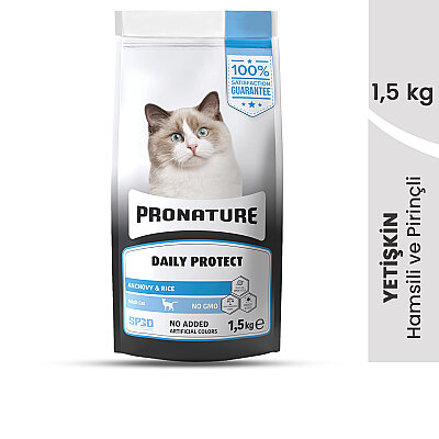 Pronature Yetişkin Kuru Kedi Maması (Daily Protect)  - Hamsili ve Pirinçli - 1,5KG (1)