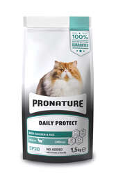 Pronature Yetişkin Kuru Kedi Maması (Daily Protect) - Tavuk Etli ve Pirinçli - 1,5KG - Thumbnail