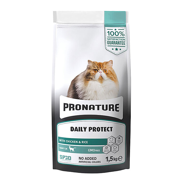 Yetişkin Kuru Kedi Maması (Daily Protect) - Tavuk Etli ve Pirinçli - 1,5KG - 1