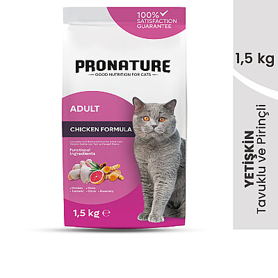 Pronature Yetişkin Kuru Kedi Maması (Daily Protect) - Tavuk Etli ve Pirinçli - 1,5KG (1)
