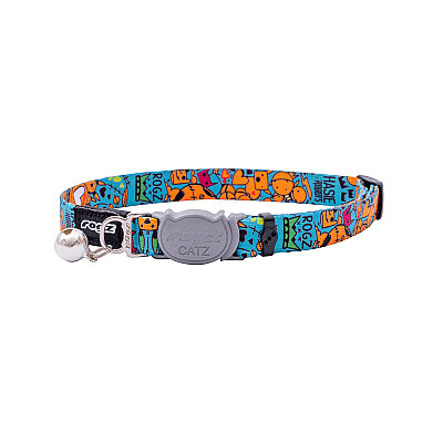 Rogz Catz Fusioncat Collar Kedi Boyun Tasması - Desenli Turkuaz