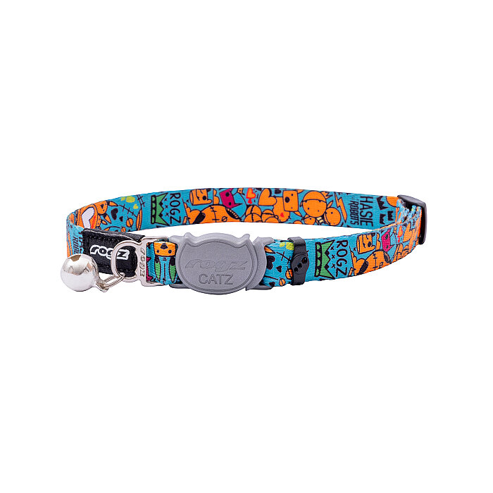 Rogz Catz Fusioncat Collar Kedi Boyun Tasması - Desenli Turkuaz - 1