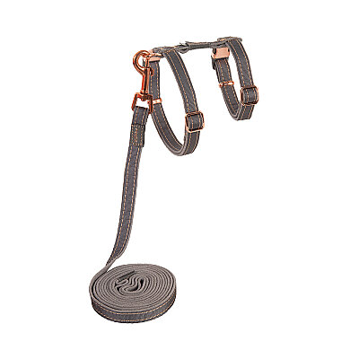 Rogz Catz Urbancat Harness+Leash Kedi Göğüs Tasması ve Gezdirme Kayışı - Gri