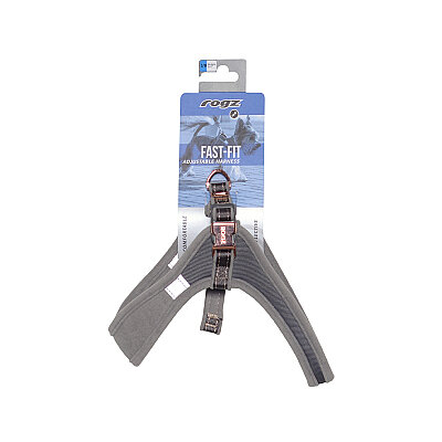 Rogz Urban Fast Fit Tuig Köpek Göğüs Tasması Medium - Gri (1)