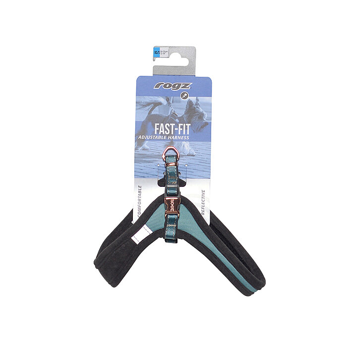 Rogz Urban Fast Fit Tuig Köpek Göğüs Tasması Xsmall - Turkuaz - 2