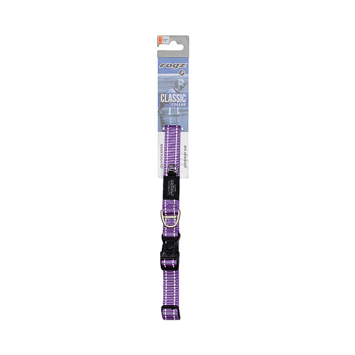 Rogz Utility Collar Köpek Boyun Tasması Large - Mor - 2