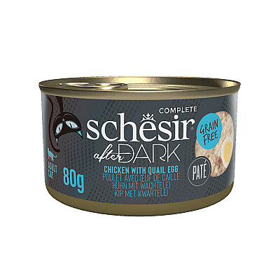 Schesir After Dark Tavuk ile Bıldırcın Yumurtası Paté Yetişkin Kedi Konservesi 80g - 1