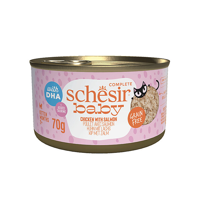 Schesir Baby Tavuk ile Somon Mus Konserve 12x70g - 1