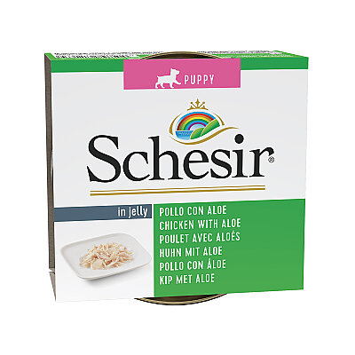 Schesir Jelly Tavuk Fileto ve Aloe Vera Jöle İçinde Yavru Köpek Konservesi 150g