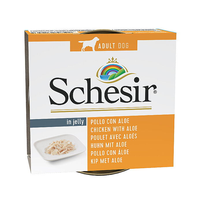 Schesir Jelly Tavuk Fileto ve Aloe Vera Jöle İçinde Yetişkin Köpek Konservesi 150g - 1