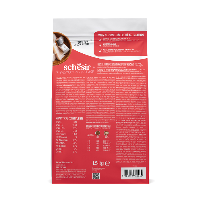 Schesir Monoprotein Balıklı Kısırlaştırılmış Yetişkin Kedi Maması 1,5 kg - 3
