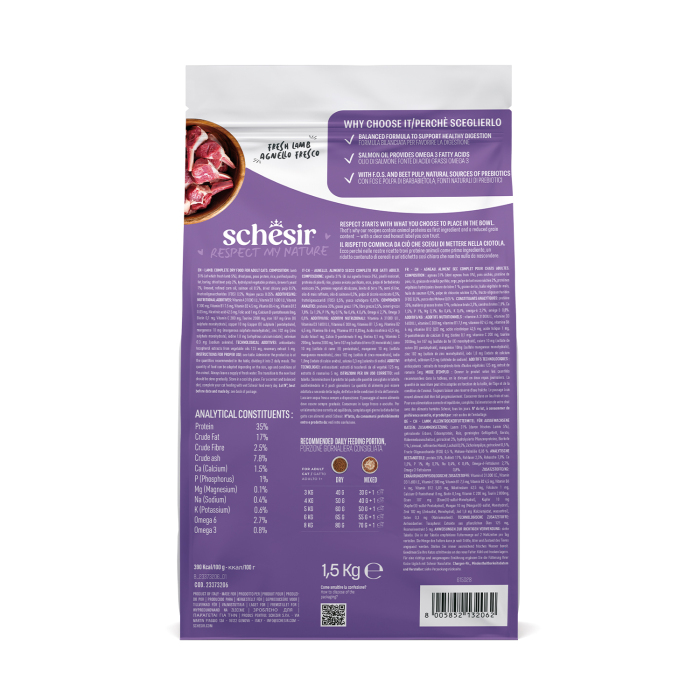 Schesir Monoprotein Sensitive Kuzulu Yetişkin Kedi Maması 1,5 kg - 3