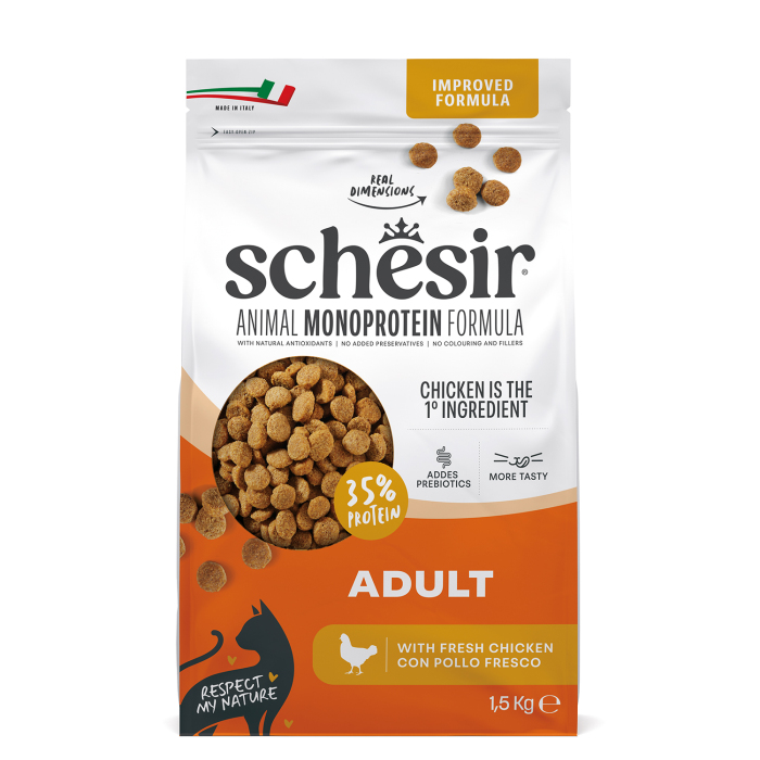Schesir Monoprotein Tavuklu Yetişkin Kedi Maması 1,5 kg - 1