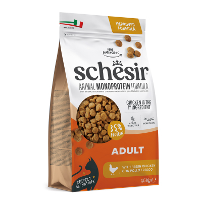 Schesir Monoprotein Tavuklu Yetişkin Kedi Maması 1,5 kg (1)