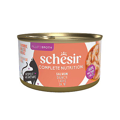 Schesir Somonlu Pişirme Suyunda Yetişkin Kedi Konservesi 85g