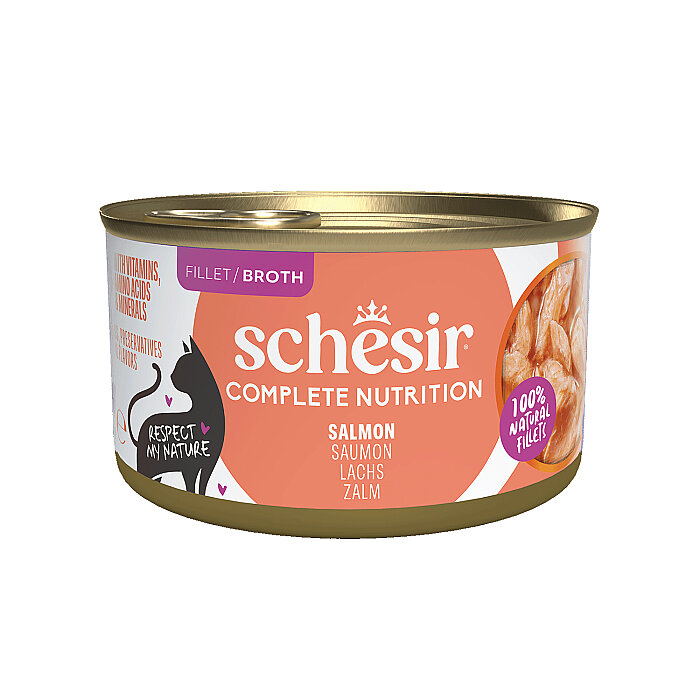 Schesir Somonlu Pişirme Suyunda Yetişkin Kedi Konservesi 85g - 1