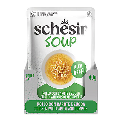 Schesir Soup Tavuk ile Bal Kabağı Yetişkin Kedi Çorbası Pouch 40g - 3