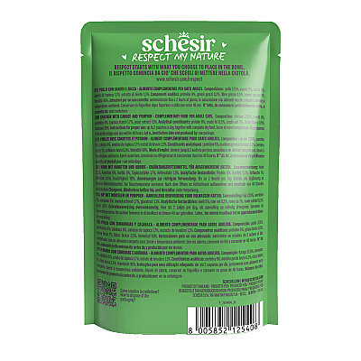 Schesir Soup Tavuk ile Bal Kabağı Yetişkin Kedi Çorbası Pouch 40g (1)