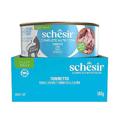 Schesir Tam ve Dengeli Ton Balıklı Jöle İçinde Kedi Konservesi 140g - 3
