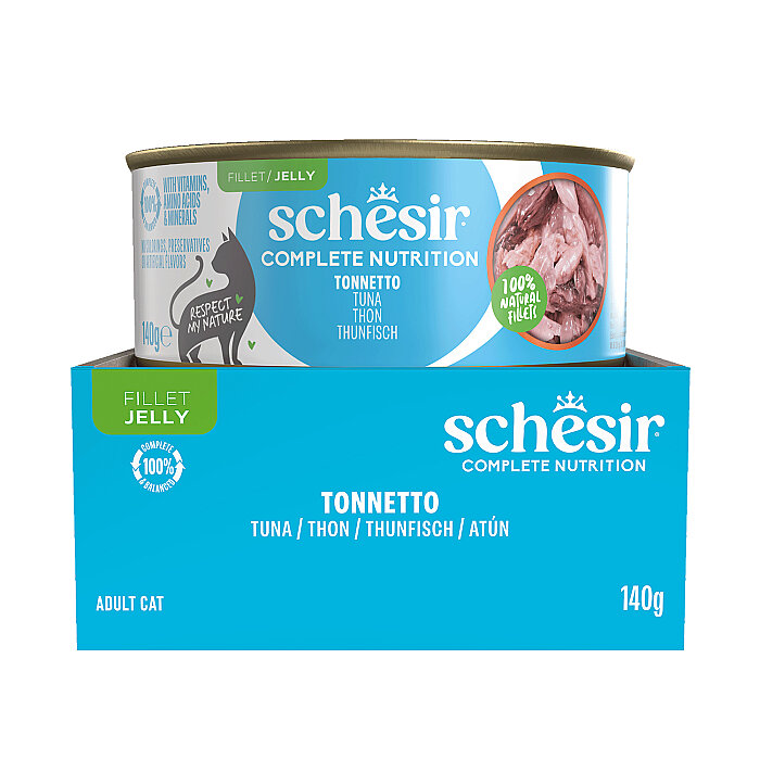 Schesir Tam ve Dengeli Ton Balıklı Jöle İçinde Kedi Konservesi 140g - 3