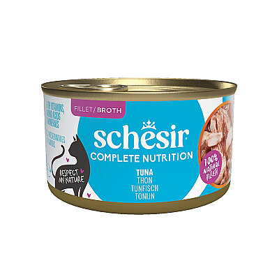 Schesir Ton Balıklı Pişirme Suyunda Yetişkin Kedi Konservesi 85g - 1