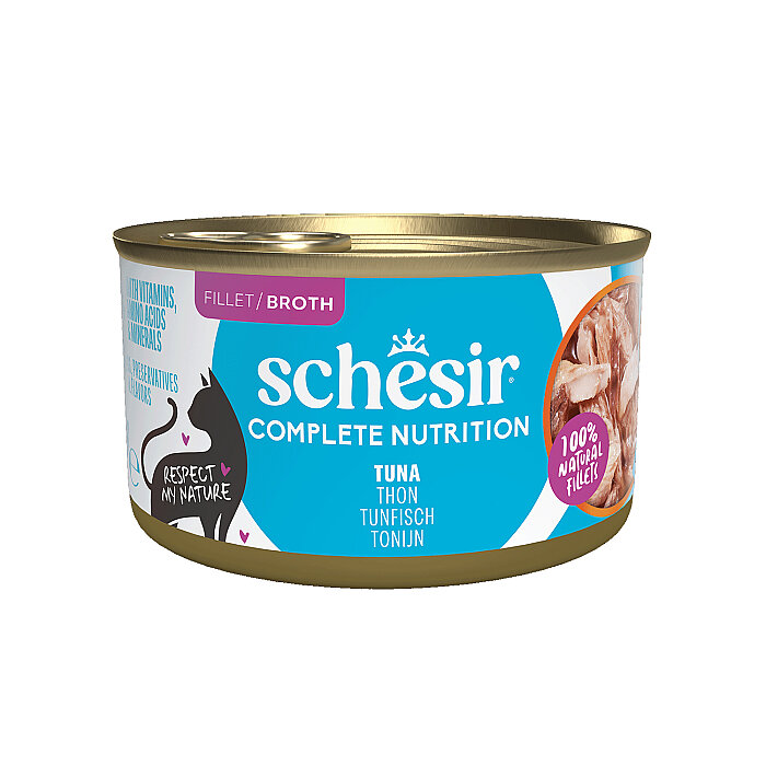 Schesir Ton Balıklı Pişirme Suyunda Yetişkin Kedi Konservesi 85g - 1