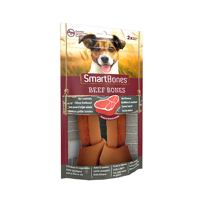 SmartBones Köpek Ödül Kemiği Sığır Etli Medium (2li) 158g - 1